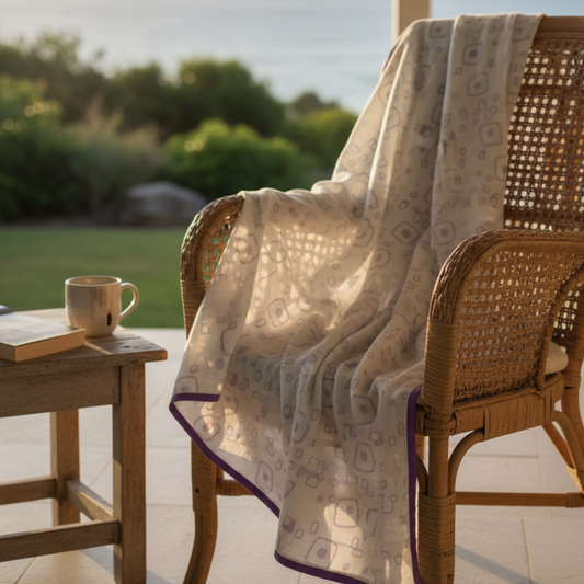 Handmade Malmal/Mulmul/Muslin Cotton Throw (80 inches X 60 inches)