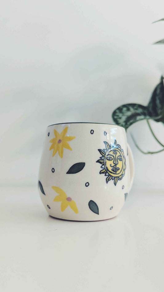 Sun-kissed Mithila Hand-Painted Mug