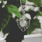 Putali – Butterfly Pendant with Rainbow Moonstone