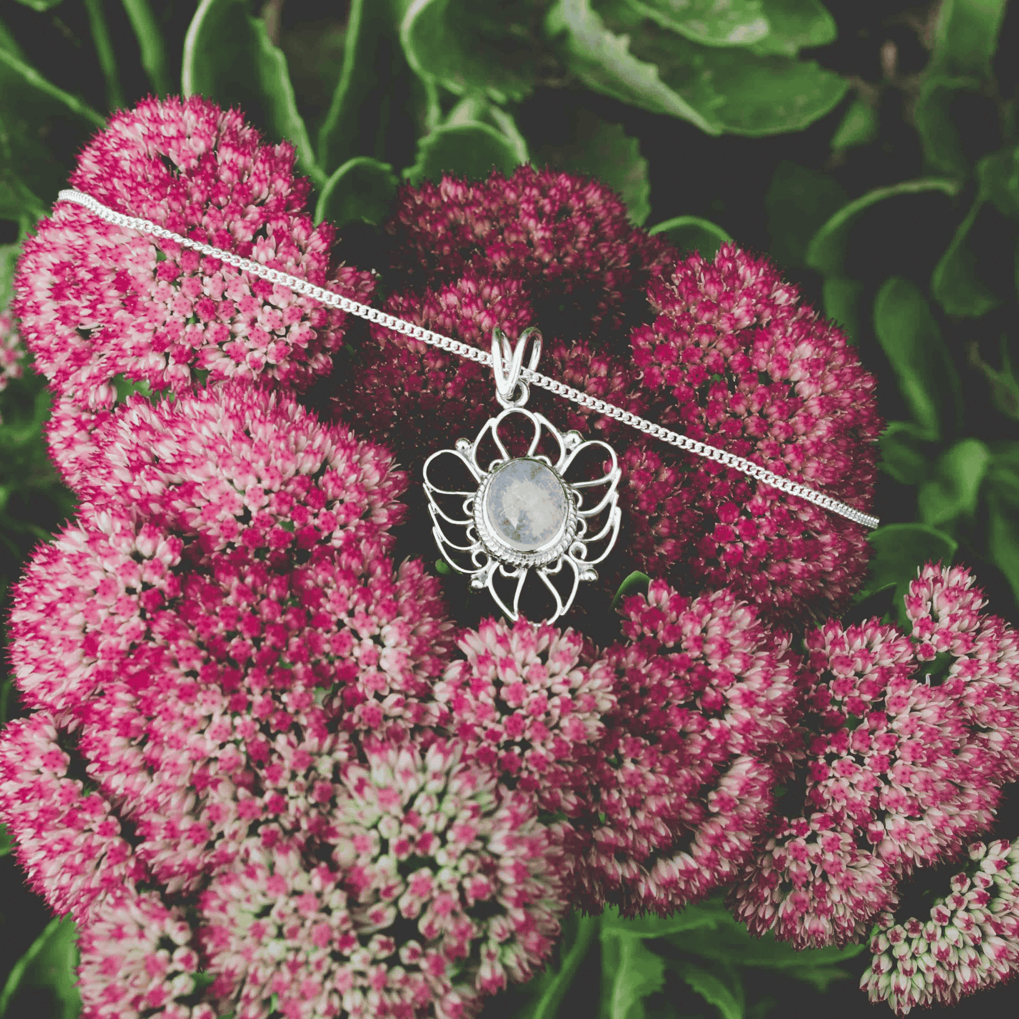 Putali – Butterfly Pendant with Rainbow Moonstone