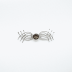 Urnāyu – Sterling Silver Brooch with Golden Topaz