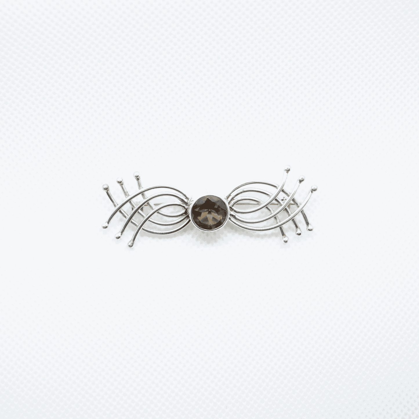 Urnāyu Sterling Silver Brooch with Golden Topaz – Exquisite Jewelry Design