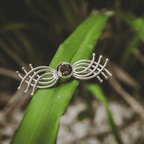 Urnāyu – Sterling Silver Brooch with Golden Topaz