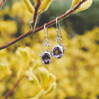 Karuna – Amethyst Sterling Silver Earrings
