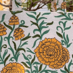 Mithila Art Handpainted and Embroidered Floral Canvas Tote Bag