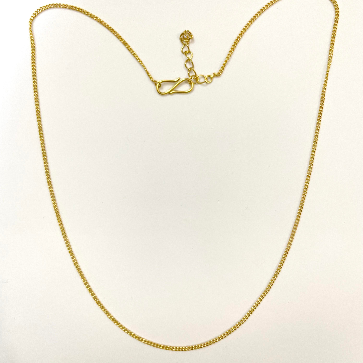 Gold Plated Mini Heart Pendant and Brass Chain