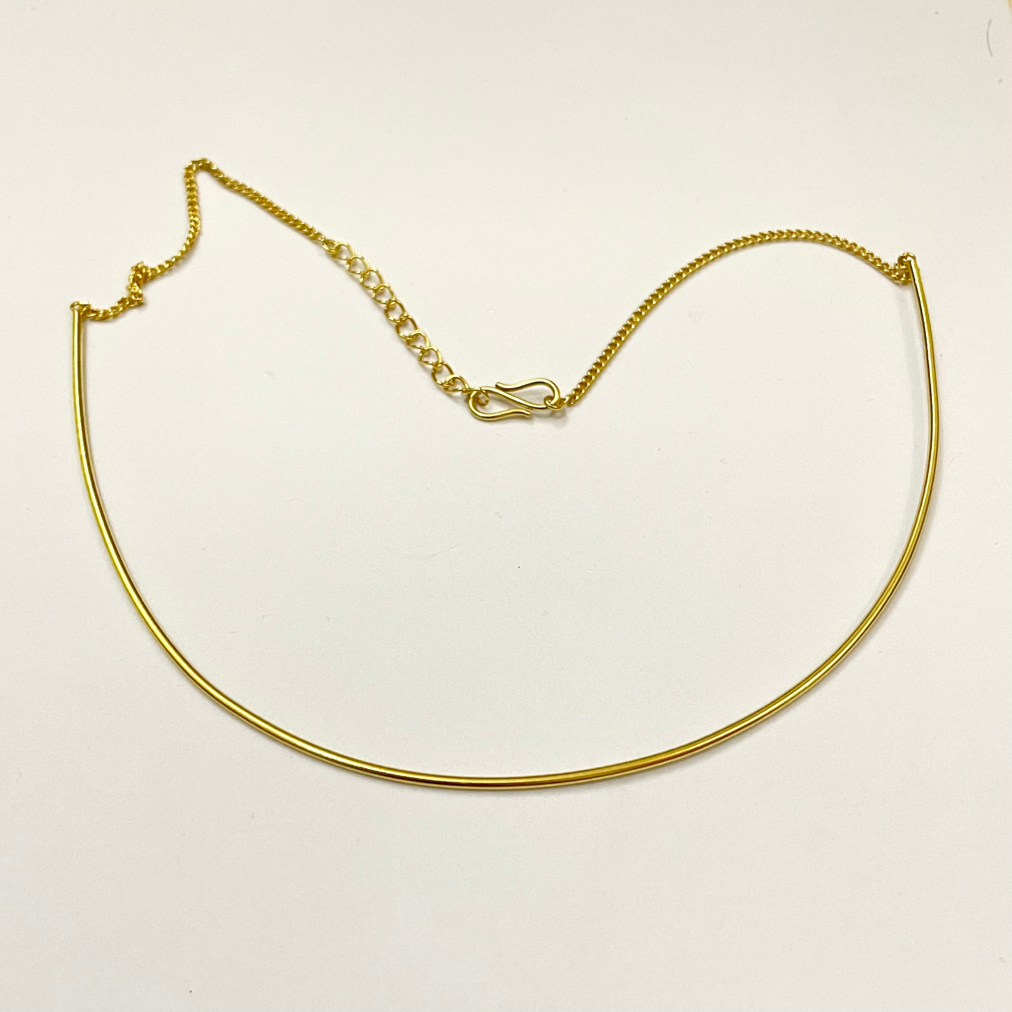 Gold Plated Mini Heart Pendant and Brass Chain