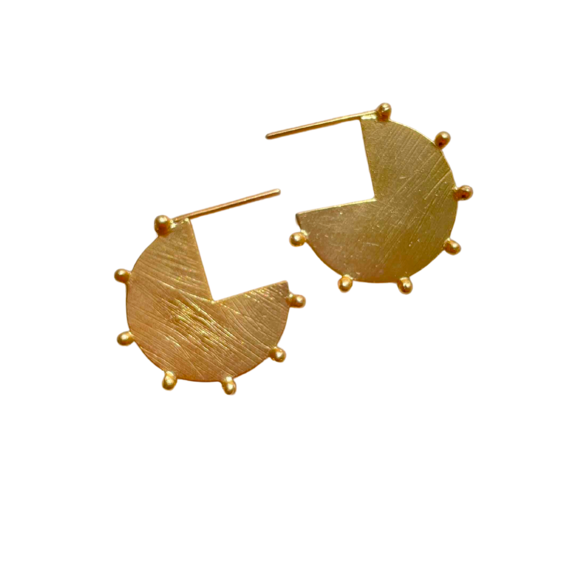 Surya Statement Gold Plated Brass Ear Studs