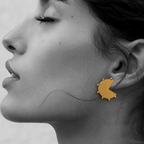 Surya Statement Gold Plated Brass Ear Studs