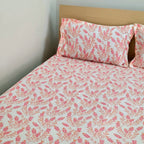 Smriti – Pink Blossom Cotton Bedding Set