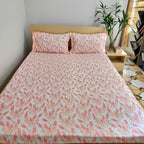 Smriti – Pink Blossom Cotton Bedding Set
