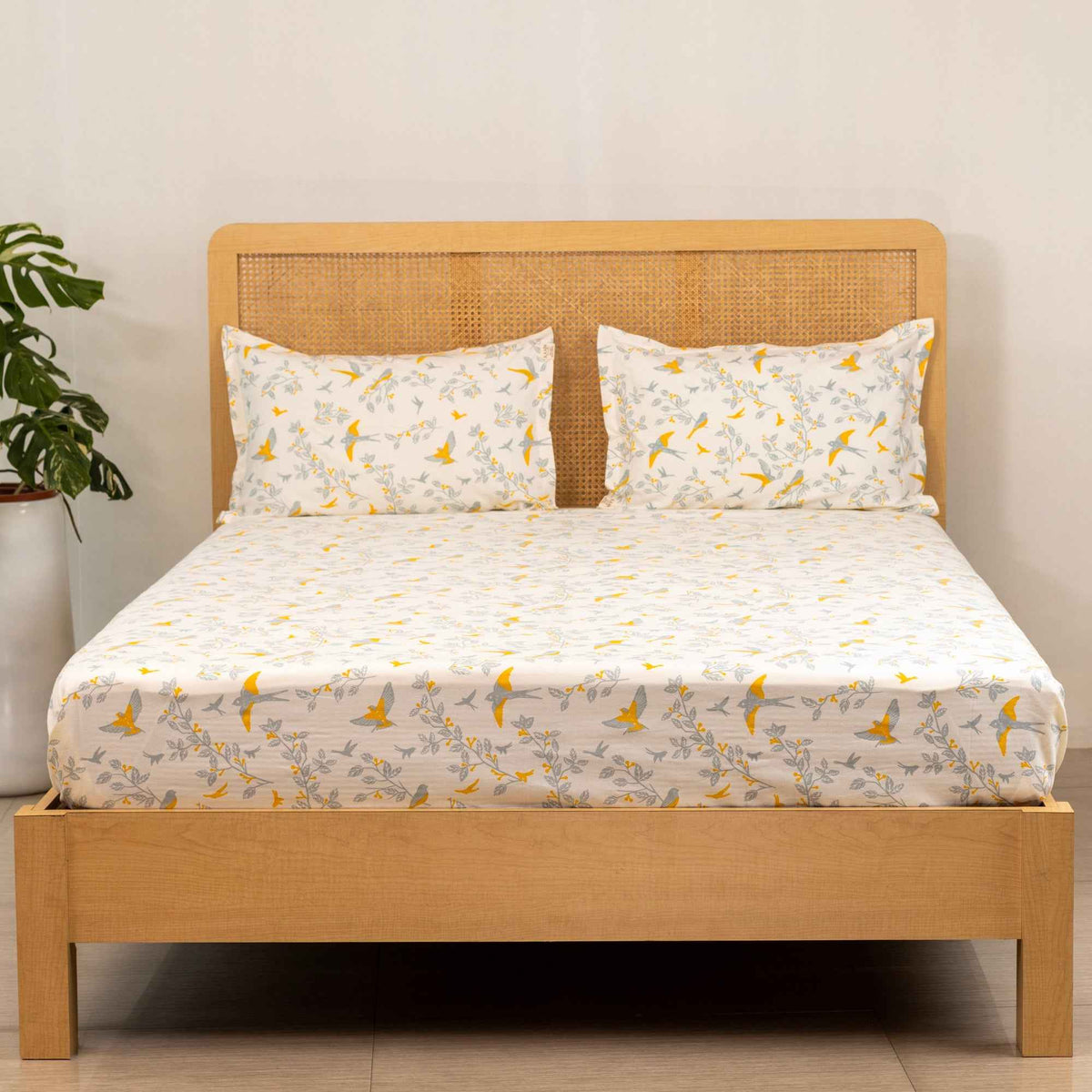 Udaan - Birds and Branches Cotton Bedding Set