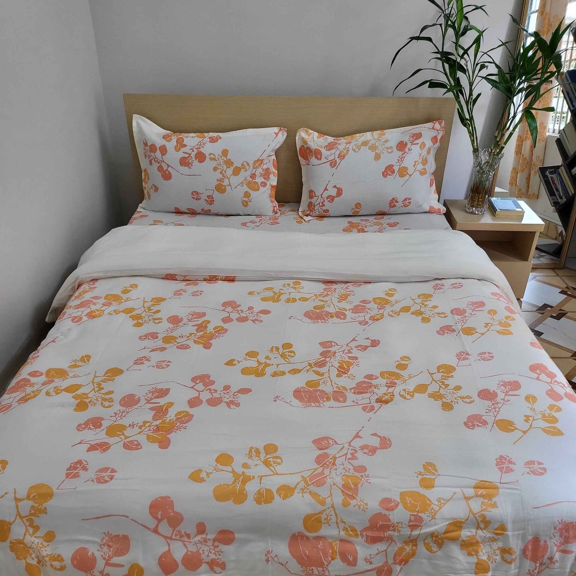 Sandhya - Sunset on a Pipal Tree Cotton Bedsheet Set