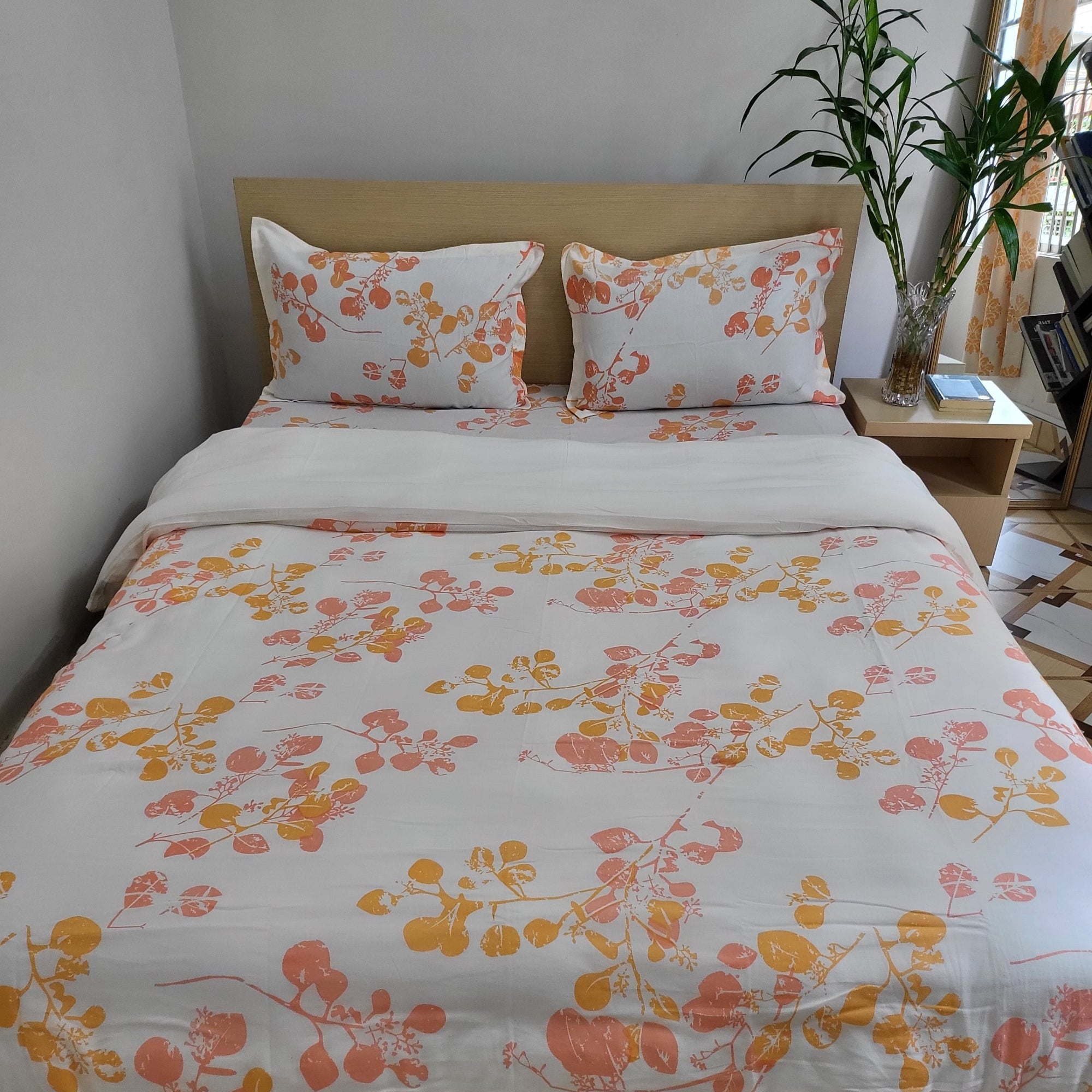 Sandhya - Sunset on a Pipal Tree Cotton Bedsheet Set