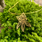 Gurans Rhododendron Gold-Plated Pendant & Earrings