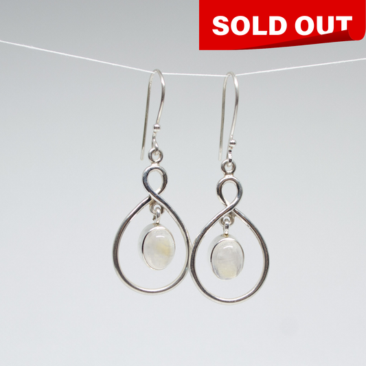 Ananta - Ever flowing, ever becoming - Earrings - sterling silver by abha co- handmade in nepal house of himalayas