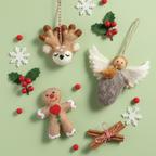 Enchanted Fairy Christmas Baubles | NZ Wool, Nepal made