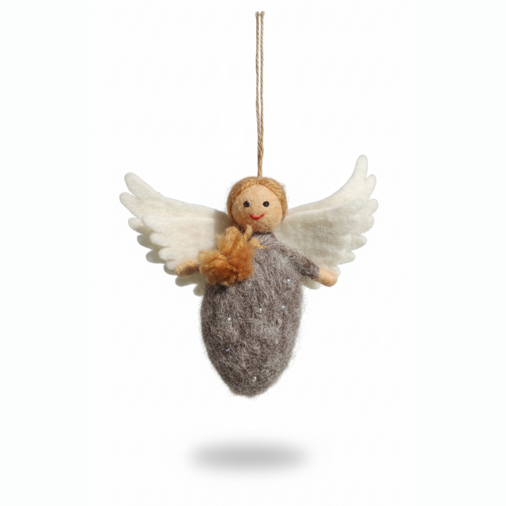 Enchanted Fairy Christmas Baubles | NZ Wool, Nepal made