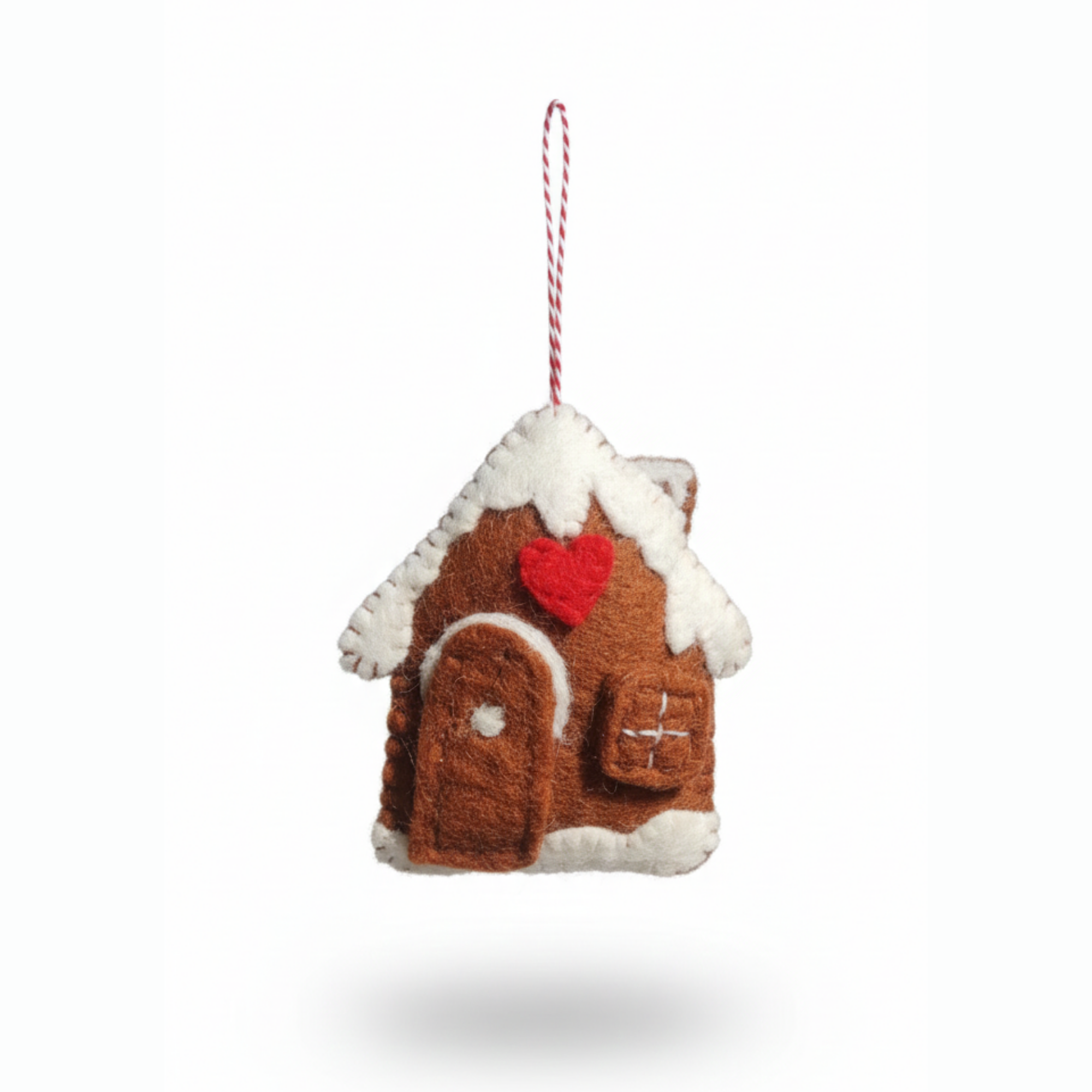 Sweetest Felt Gingerbread Ornaments | NZ Wool, Nepal Made