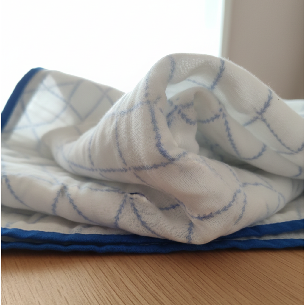 Handmade Malmal/Mulmul/Muslin Cotton Summer Blanket (90 inches X 80 inches)