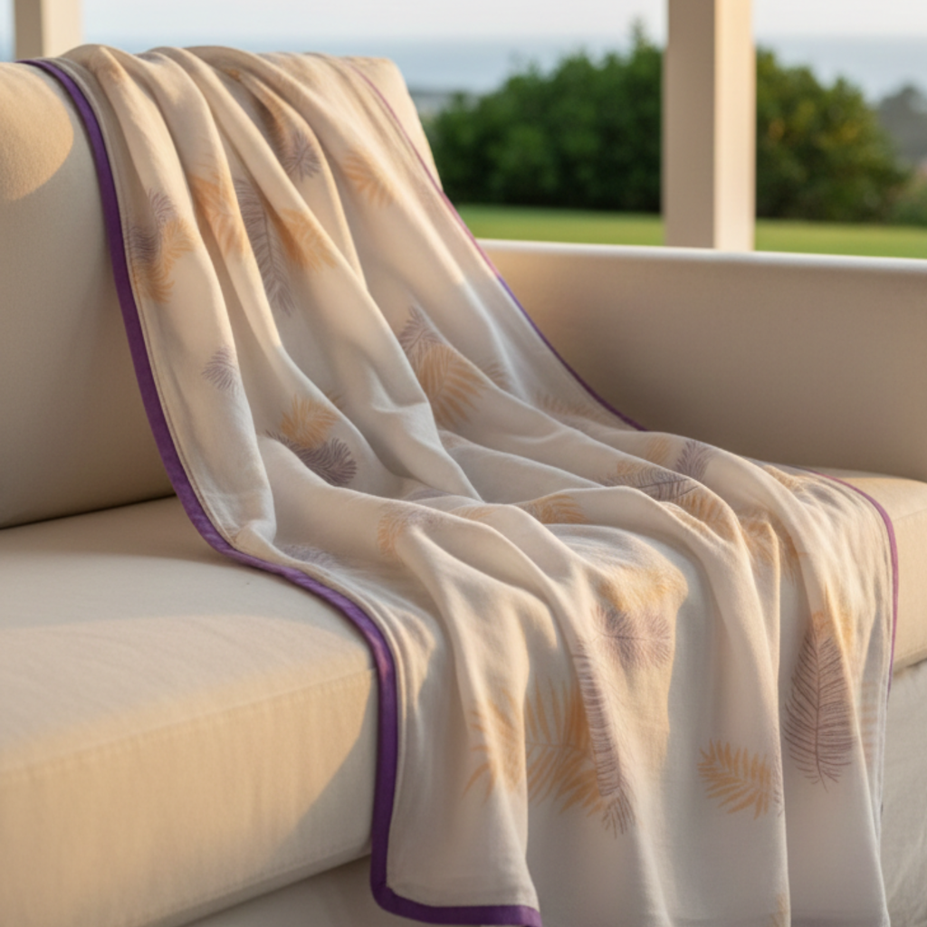 Handmade Malmal/Mulmul/Muslin Cotton Summer Blanket (90 inches X 80 inches)