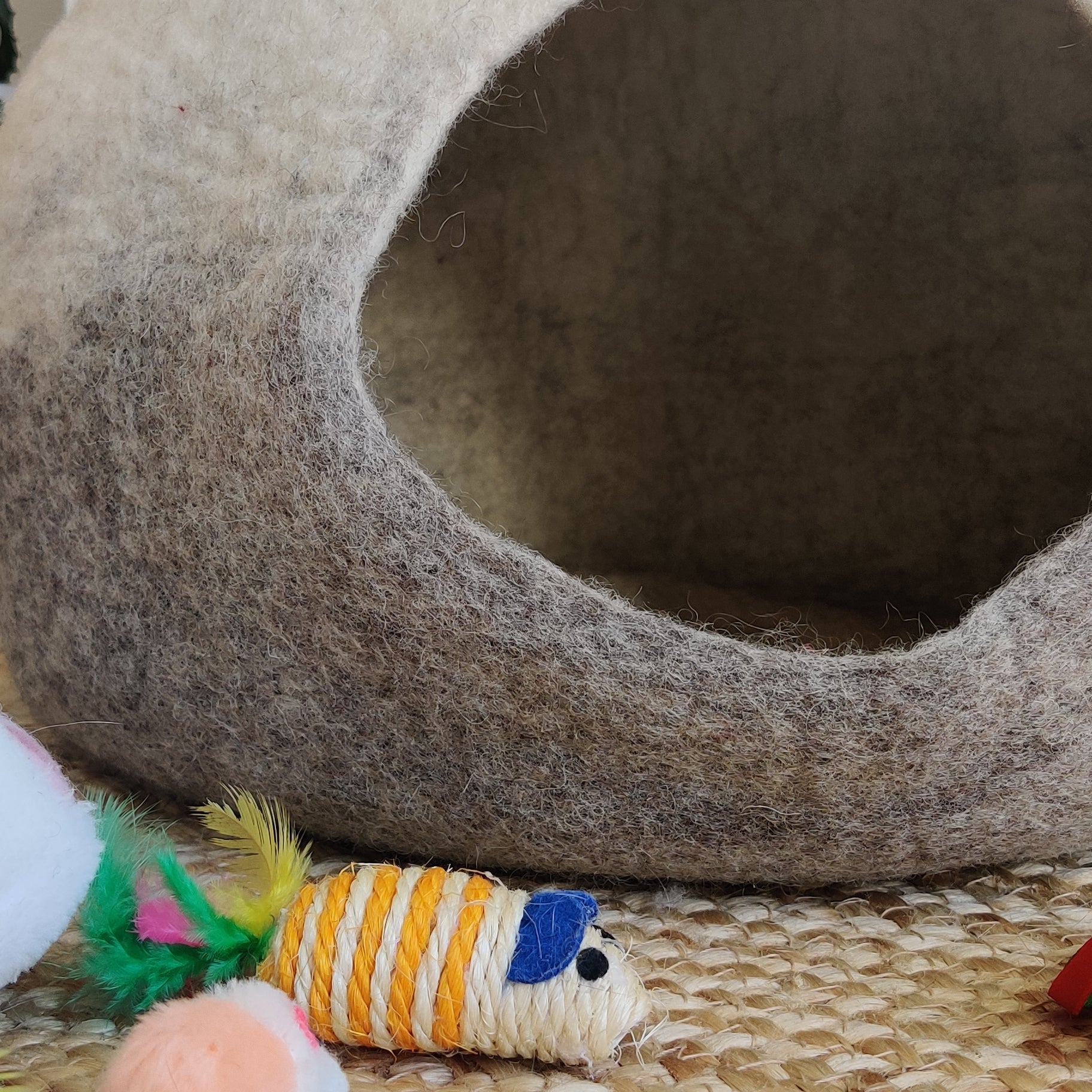 Handmade Felt Cat Cave