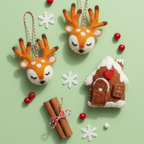 Handmade Felt Animal Ornaments | Lady Yak Ethical Christmas Decor