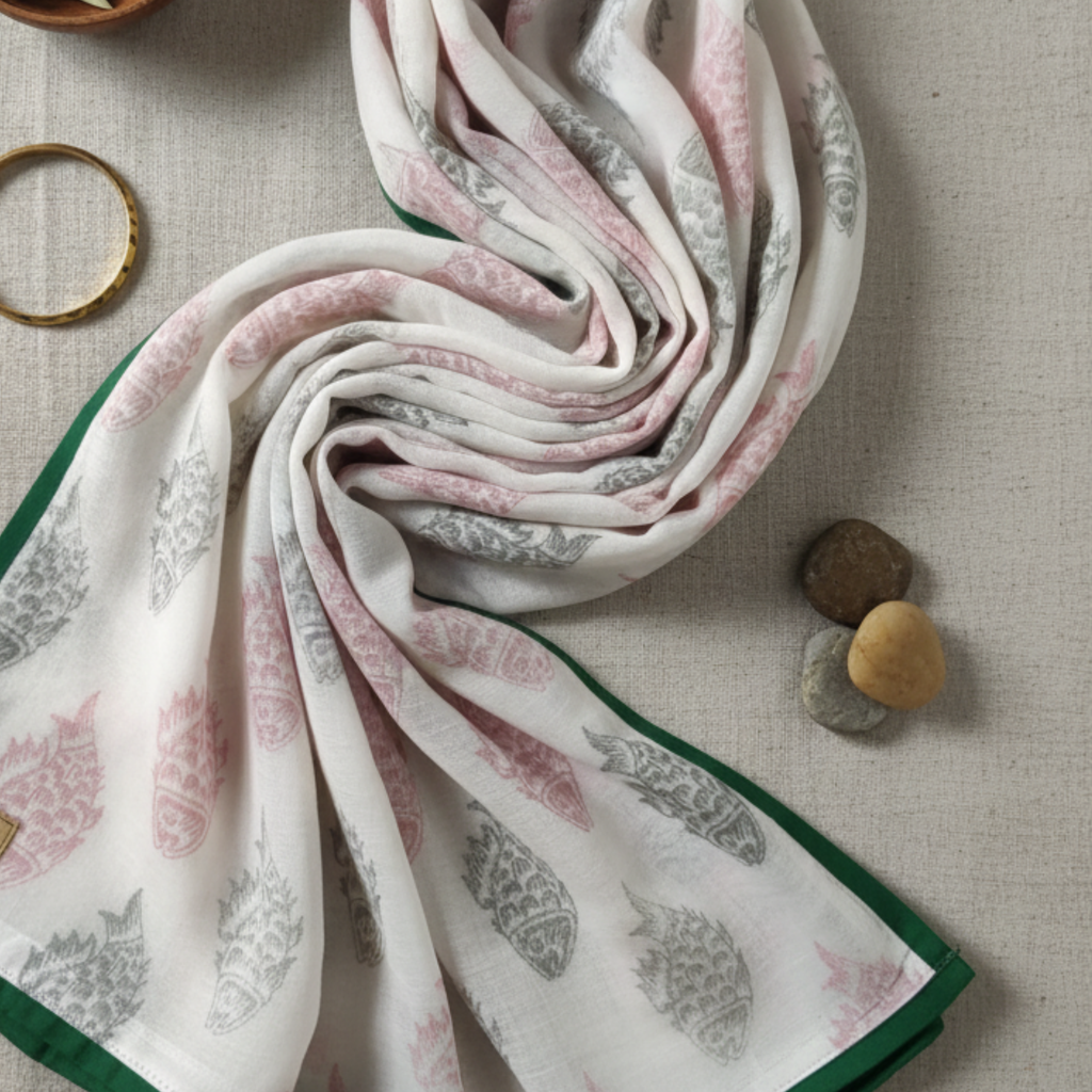 Handmade Malmal/Mulmul/Muslin Cotton Summer Blanket (90 inches X 80 inches)