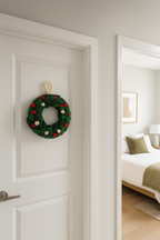 Handmade Felt Wool Christmas Wreath Ornament by lady yak handmade in nepal house of himalayas