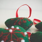 Felt Heart Christmas Bauble