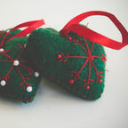 Felt Heart Christmas Bauble