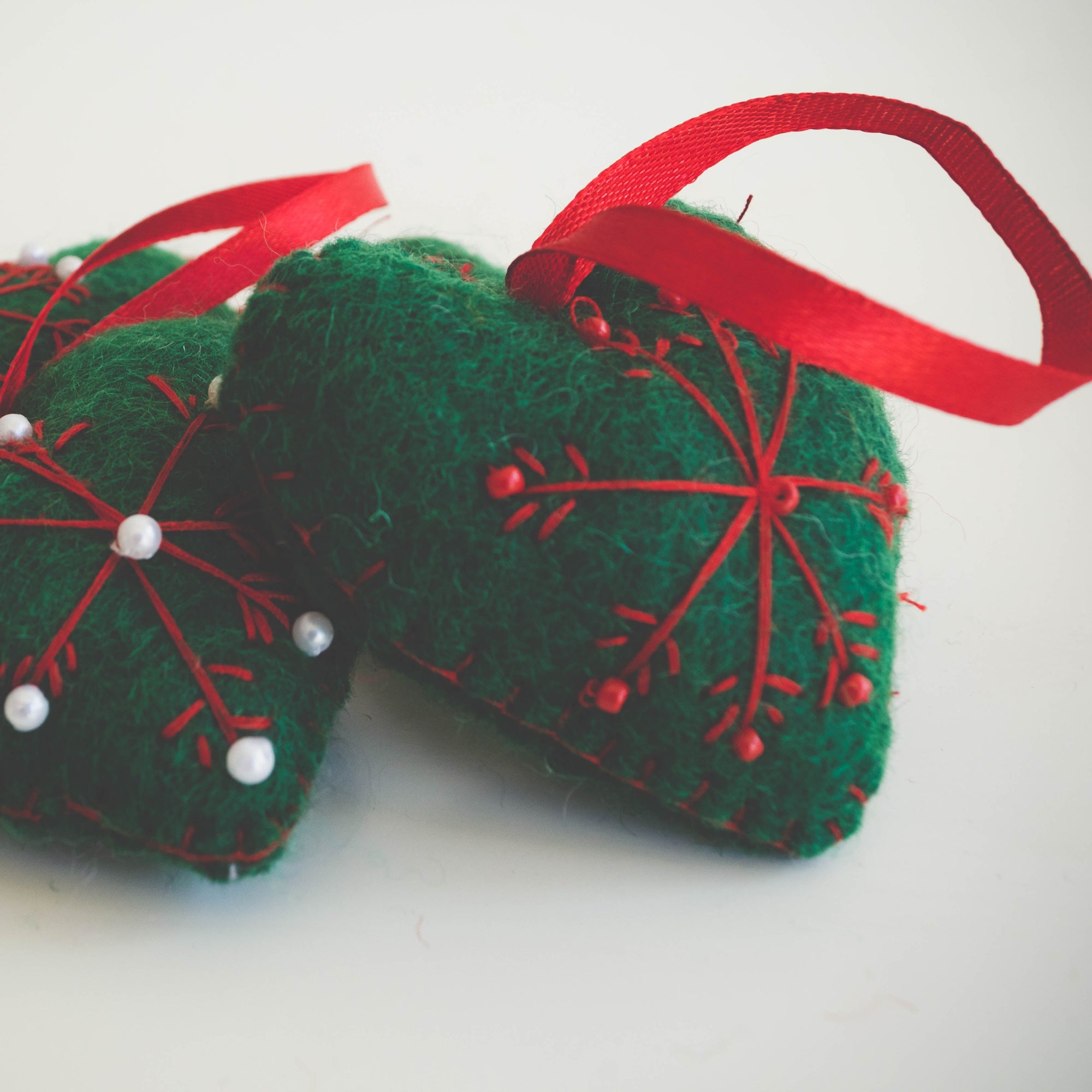 Felt Heart Christmas Bauble
