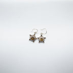 Tara - Star Earrings with Golden Topaz Stone